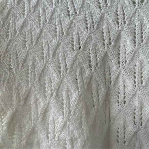 Vintage laced knit short sleeve sweater - Picture 3 of 7